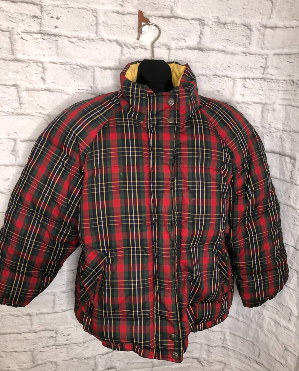 Vintage 80s 90s Braetan Colorblock / Plaid Reversable Down Ski Coat Mens Size M